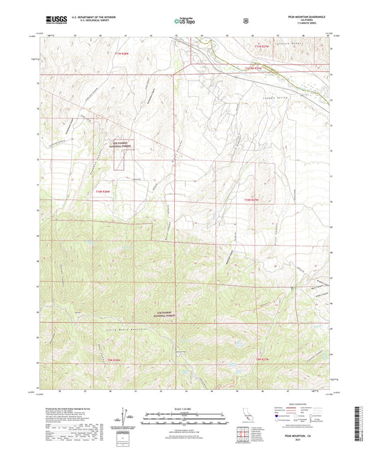 Peak Mountain California US Topo Map Image