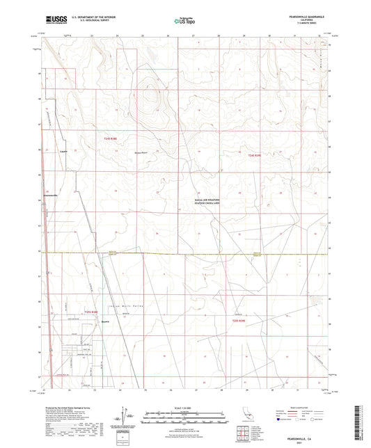 Pearsonville California US Topo Map Image
