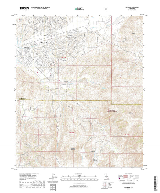 Pechanga California US Topo Map Image