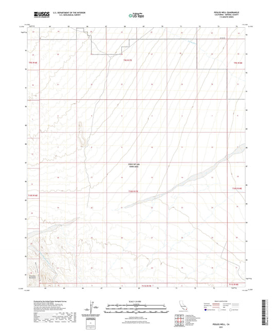 Pegleg Well California US Topo Map Image