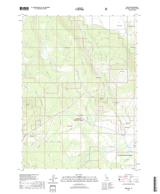 Penoyar California US Topo Map Image