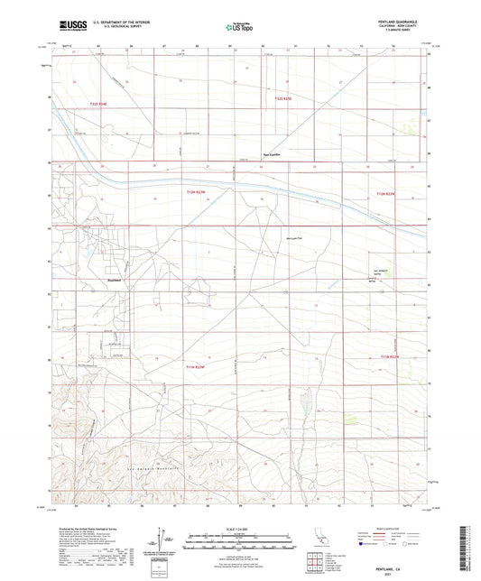 Pentland California US Topo Map Image