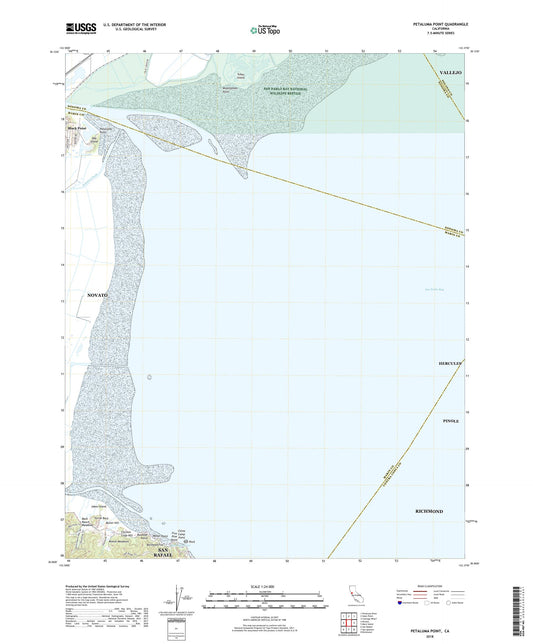 Petaluma Point California US Topo Map Image