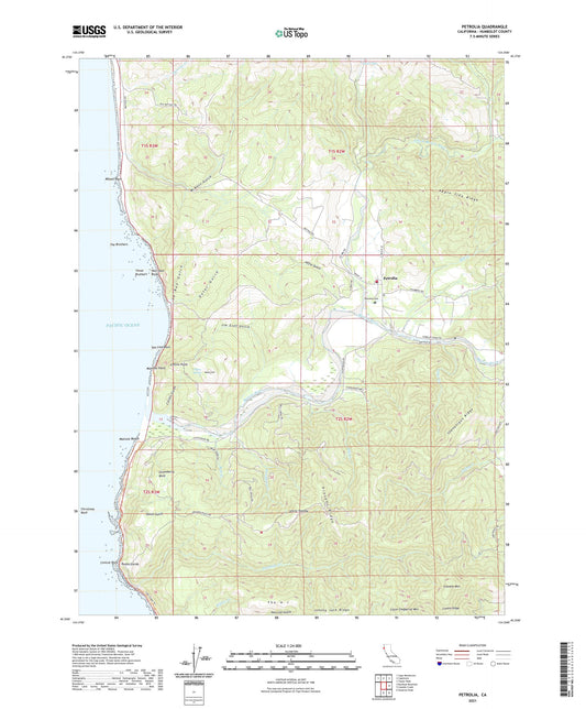 Petrolia California US Topo Map Image