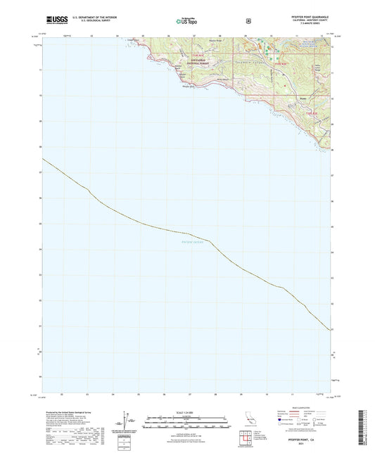 Pfeiffer Point California US Topo Map Image