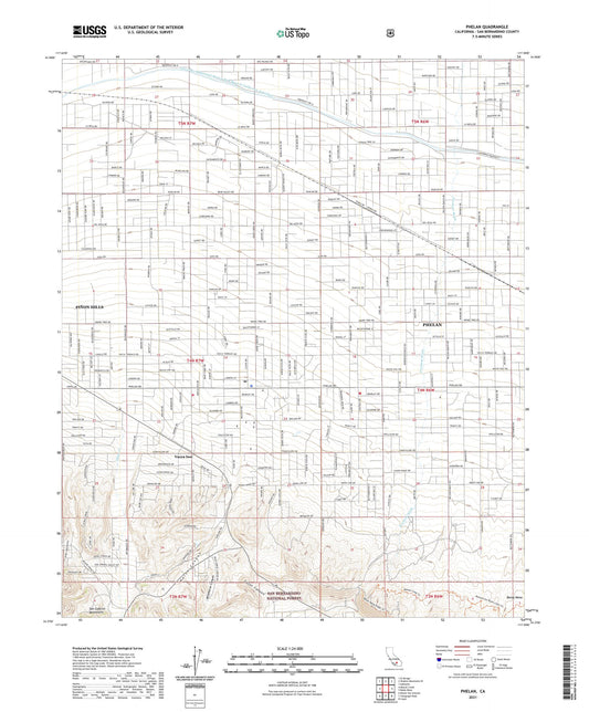Phelan California US Topo Map Image