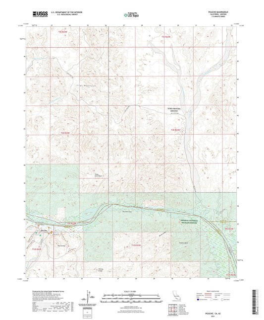 Picacho California US Topo Map Image