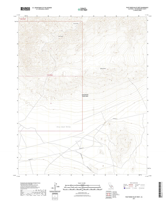 Pilot Knob Valley West California US Topo Map Image