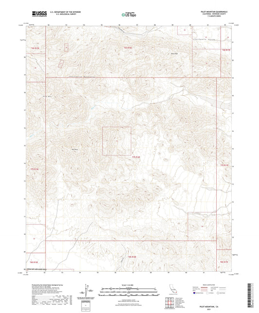 Pilot Mountain California US Topo Map Image