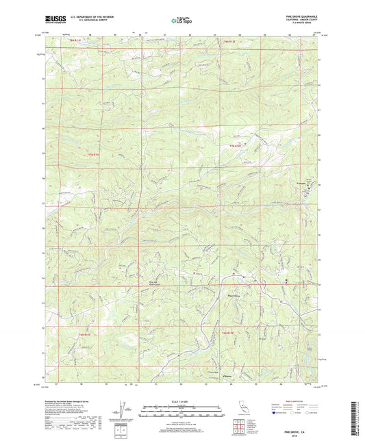Pine Grove California US Topo Map Image