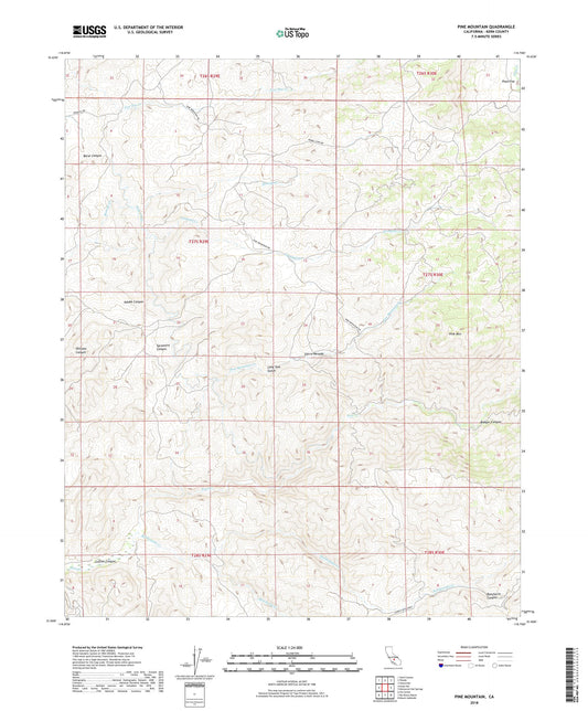 Pine Mountain California US Topo Map Image
