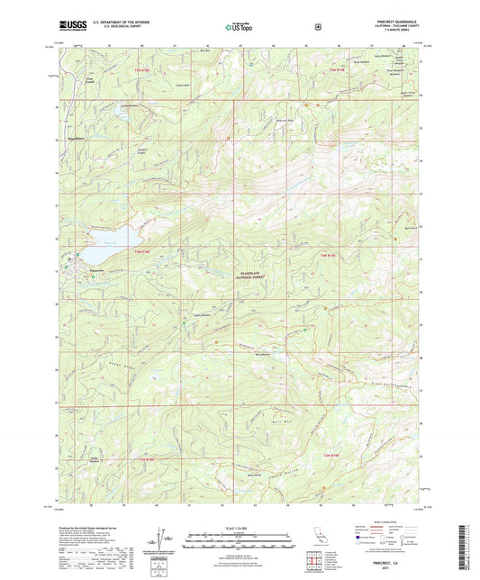 Pinecrest California US Topo Map Image