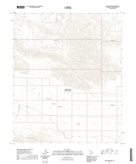 Pinto Mountain California US Topo Map Image