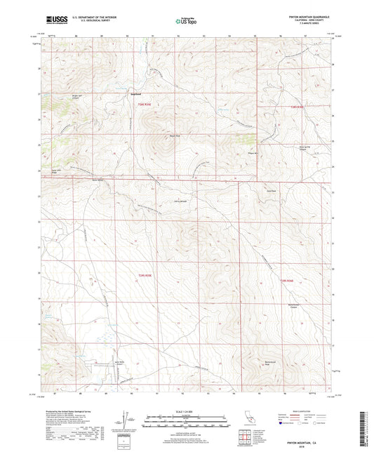 Pinyon Mountain California US Topo Map Image
