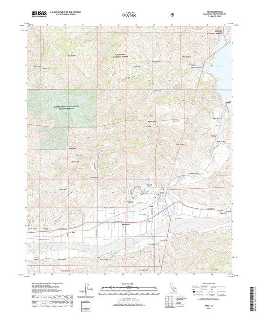 Piru California US Topo Map Image