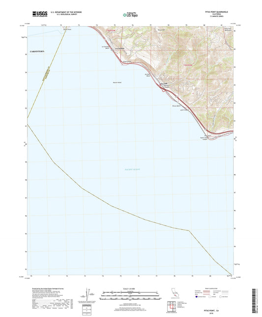 Pitas Point California US Topo Map Image