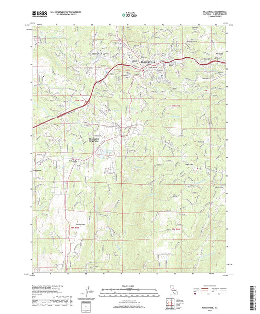 Placerville California US Topo Map Image