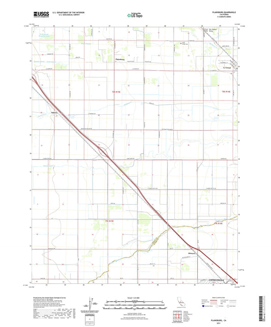 Plainsburg California US Topo Map Image