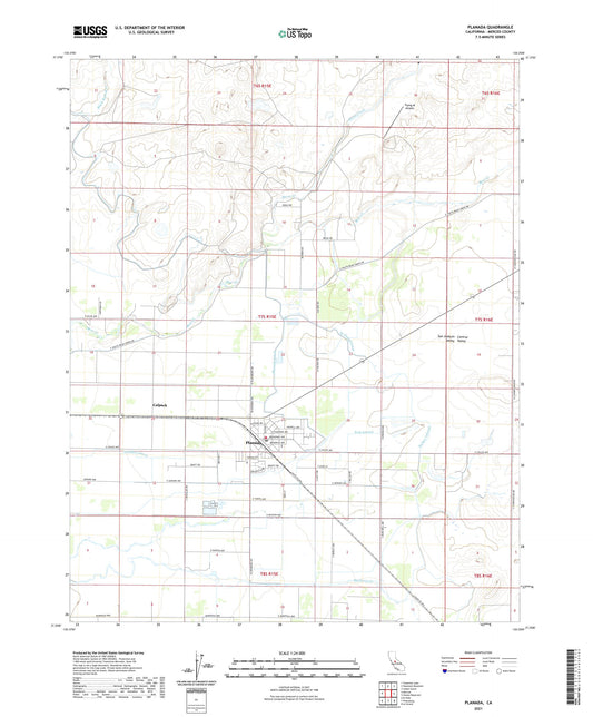 Planada California US Topo Map Image