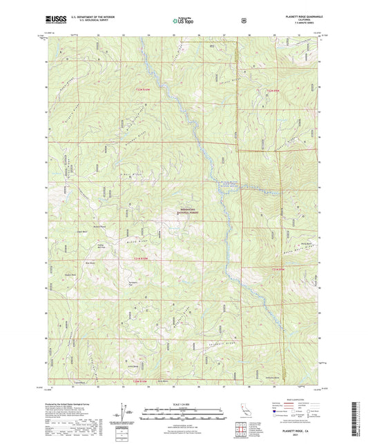 Plaskett Ridge California US Topo Map Image