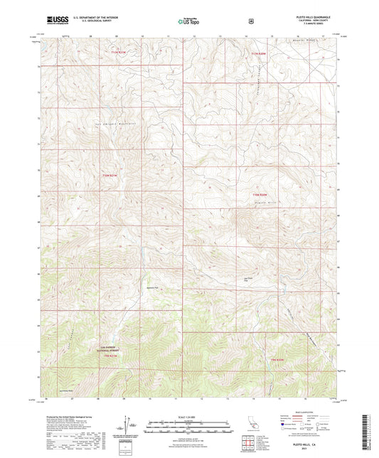 Pleito Hills California US Topo Map Image