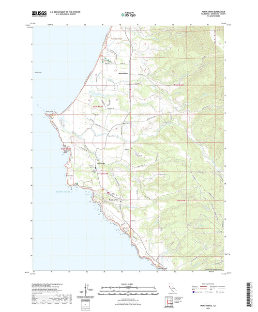 Point Arena California US Topo Map Image