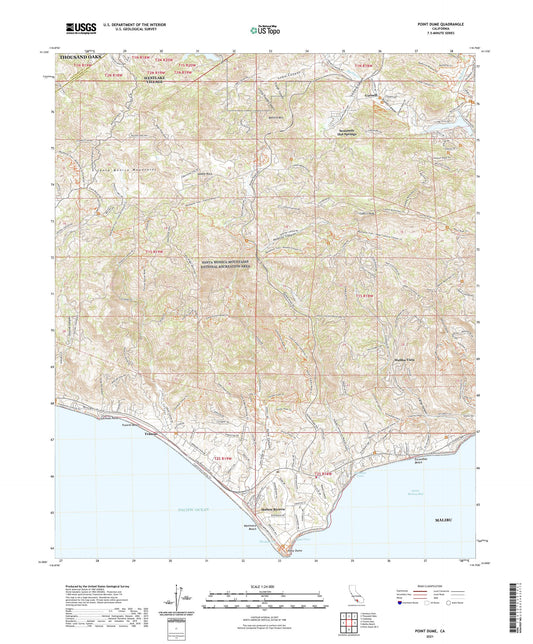 Point Dume California US Topo Map Image