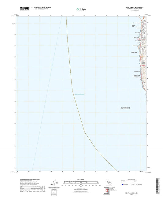 Point Loma OE W California US Topo Map Image