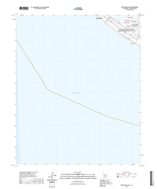 Point Mugu OE W California US Topo Map Image