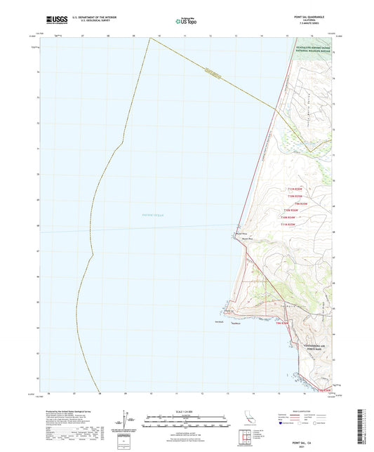 Point Sal California US Topo Map Image
