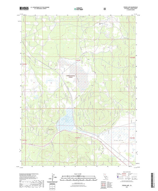Poison Lake California US Topo Map Image
