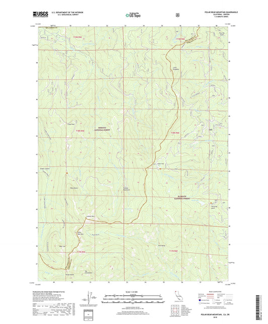 Polar Bear Mountain California US Topo Map Image