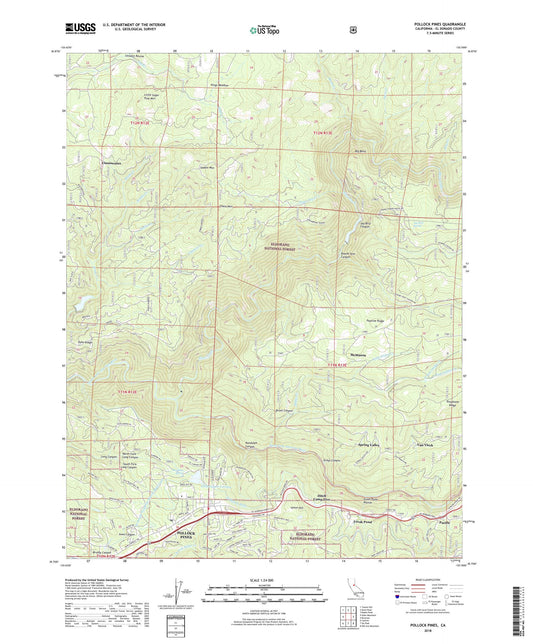 Pollock Pines California US Topo Map Image