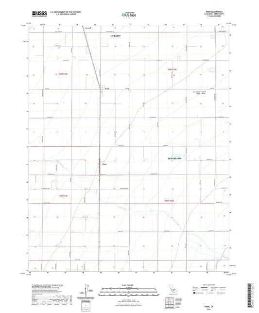 Pond California US Topo Map Image