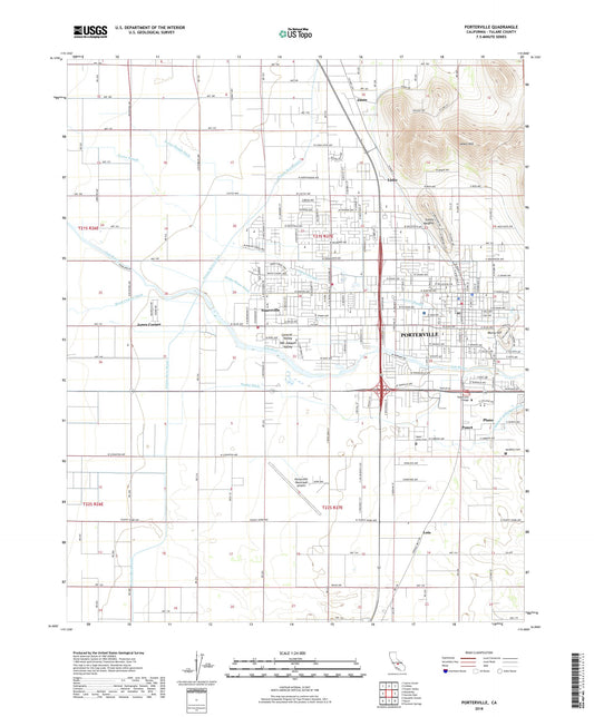 Porterville California US Topo Map Image