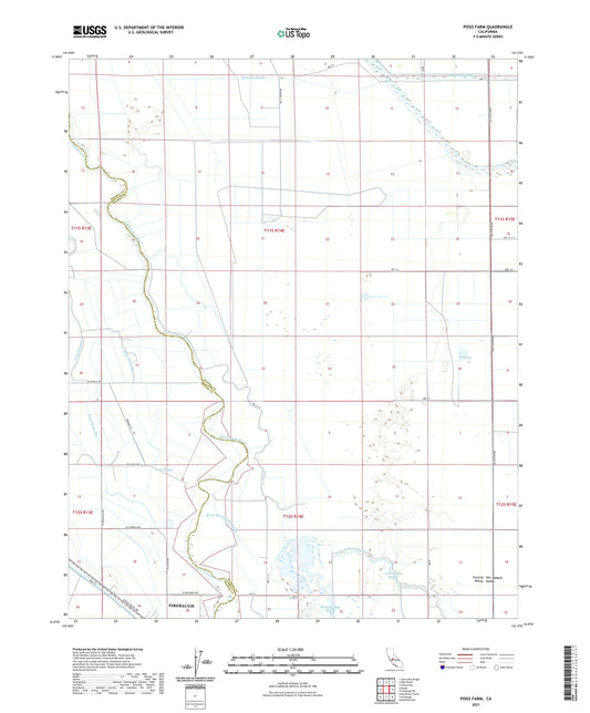 Poso Farm California US Topo Map Image
