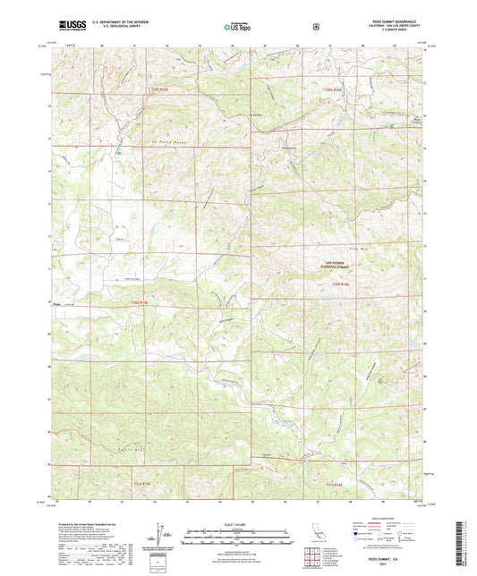 Pozo Summit California US Topo Map Image
