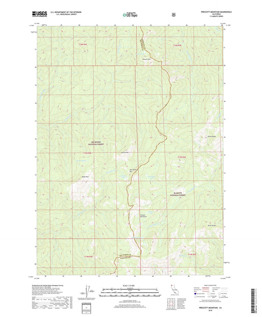 Prescott Mountain California US Topo Map Image