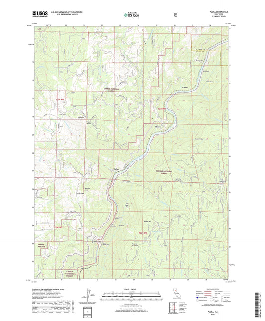 Pulga California US Topo Map Image