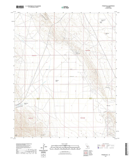Pyramid Hills California US Topo Map Image