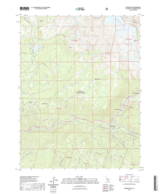 Pyramid Peak California US Topo Map Image