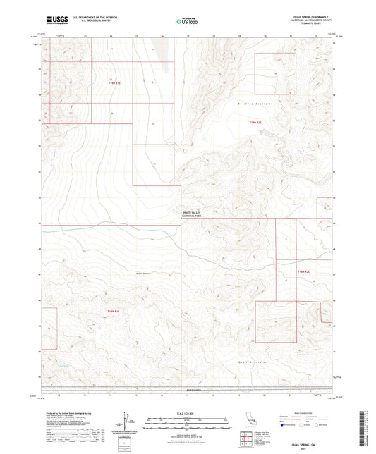 Quail Spring California US Topo Map Image