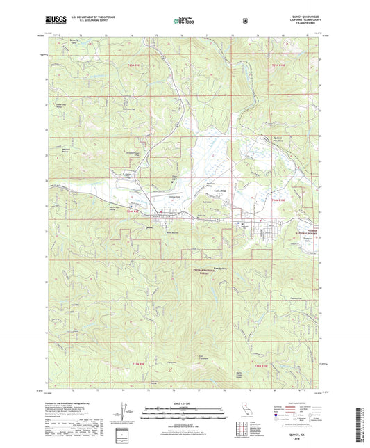 Quincy California US Topo Map Image
