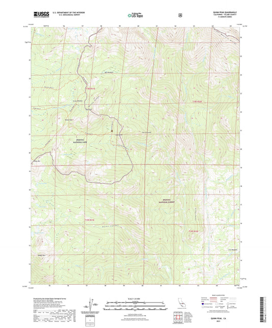 Quinn Peak California US Topo Map Image