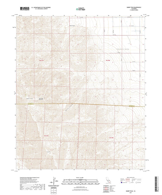 Rabbit Peak California US Topo Map Image