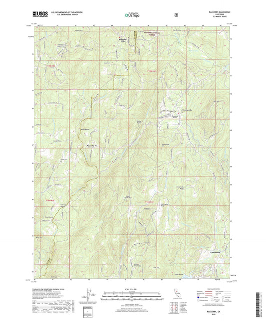 Rackerby California US Topo Map Image
