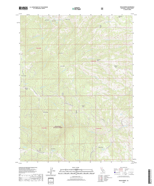 Raglin Ridge California US Topo Map Image