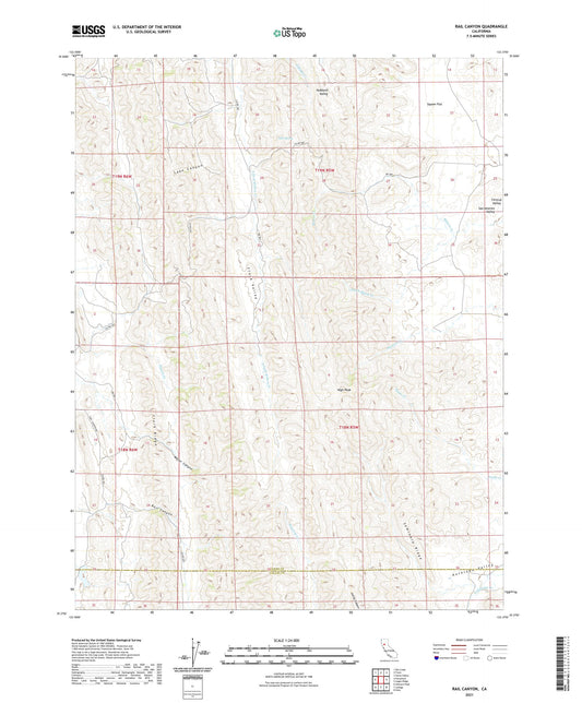 Rail Canyon California US Topo Map Image