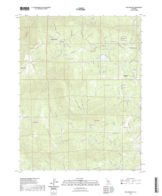 Rail Road Flat California US Topo Map Image