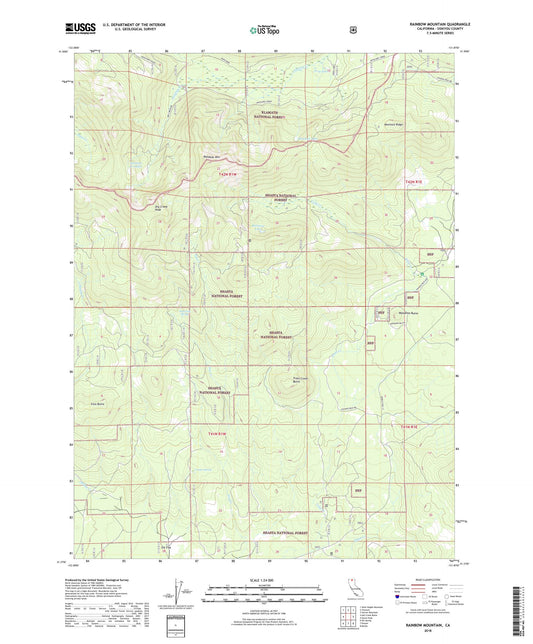 Rainbow Mountain California US Topo Map Image